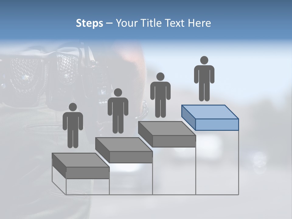 A Police Officer Standing By Traffic PowerPoint Template