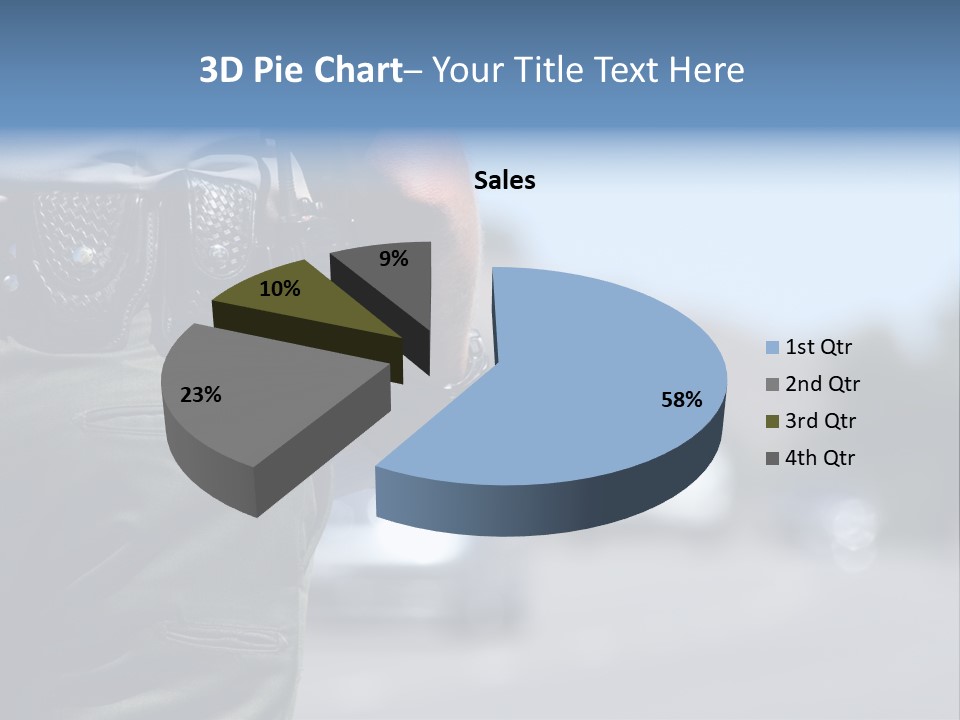 A Police Officer Standing By Traffic PowerPoint Template