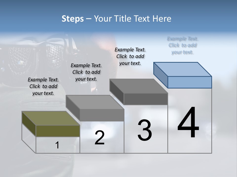 A Police Officer Standing By Traffic PowerPoint Template