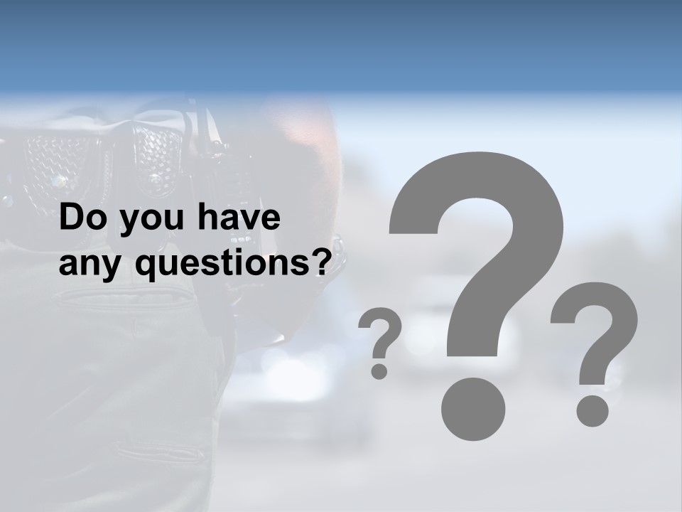 A Police Officer Standing By Traffic PowerPoint Template