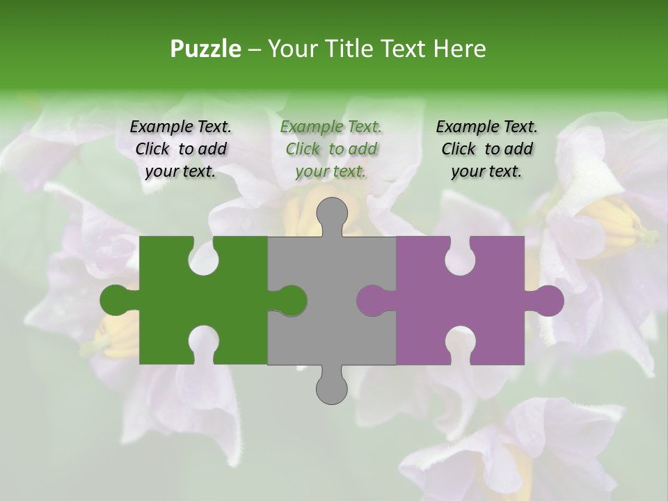 Flower From Yukon Gold Potato PowerPoint Template