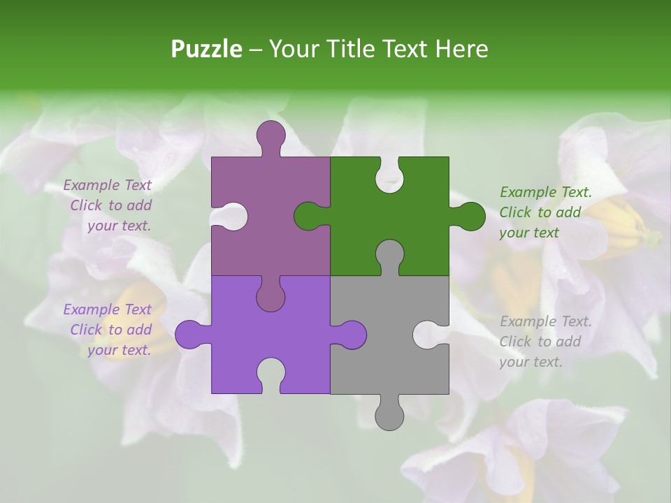 Flower From Yukon Gold Potato PowerPoint Template