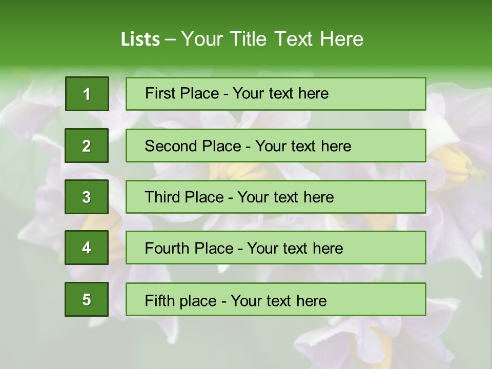 Flower From Yukon Gold Potato PowerPoint Template