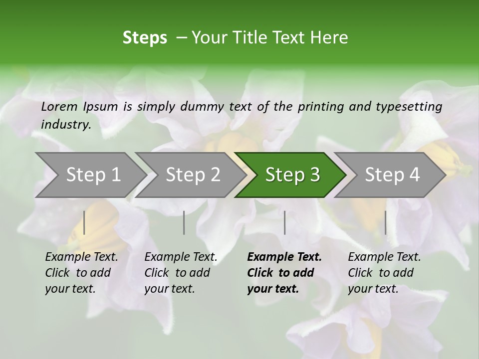 Flower From Yukon Gold Potato PowerPoint Template