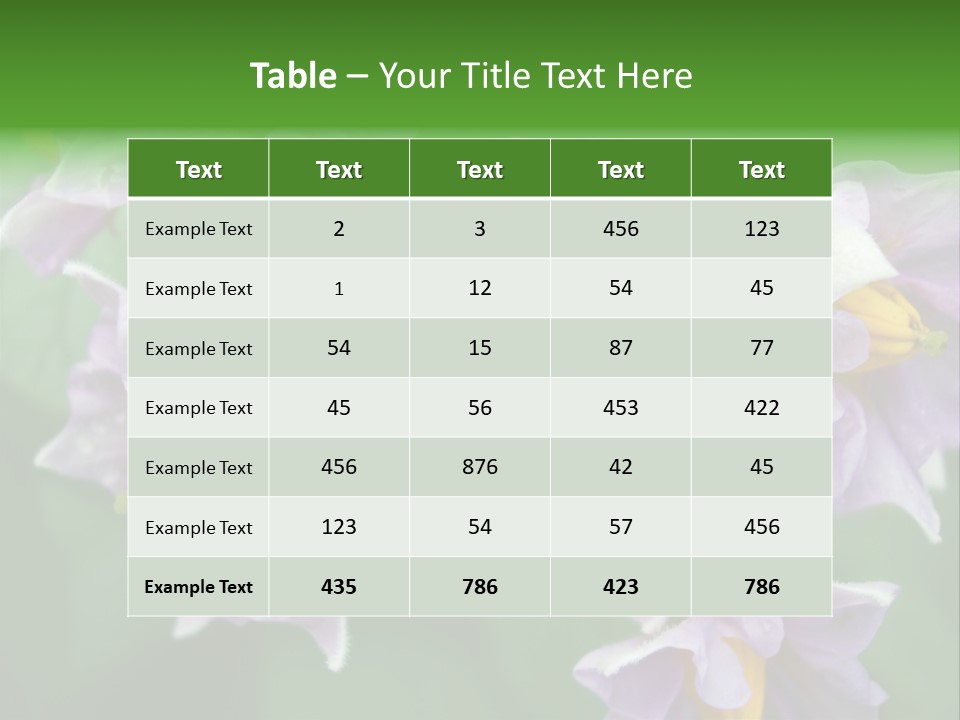 Flower From Yukon Gold Potato PowerPoint Template