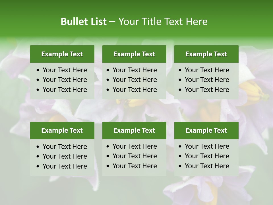 Flower From Yukon Gold Potato PowerPoint Template