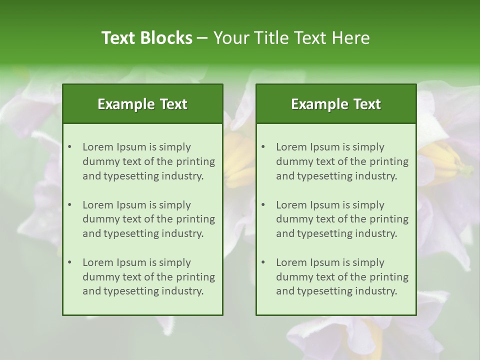 Flower From Yukon Gold Potato PowerPoint Template