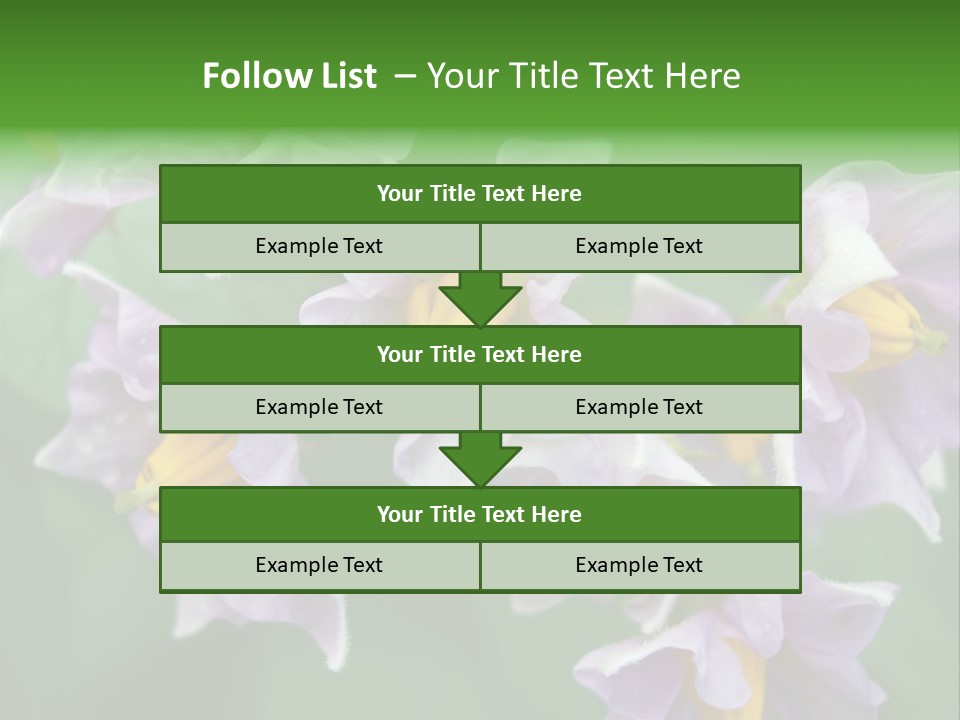 Flower From Yukon Gold Potato PowerPoint Template