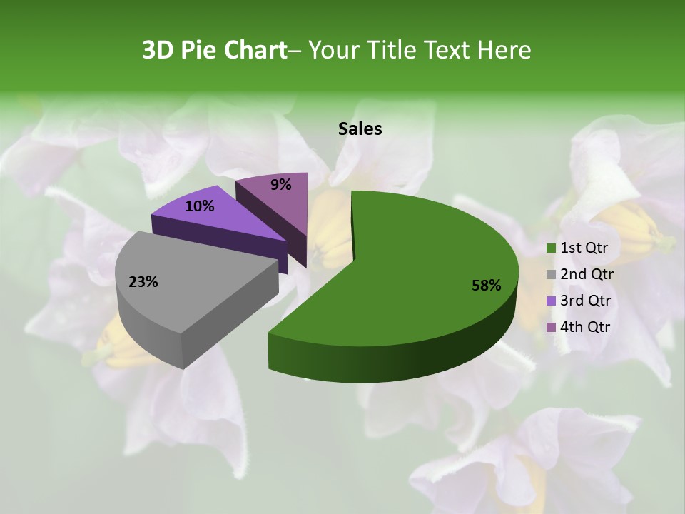 Flower From Yukon Gold Potato PowerPoint Template