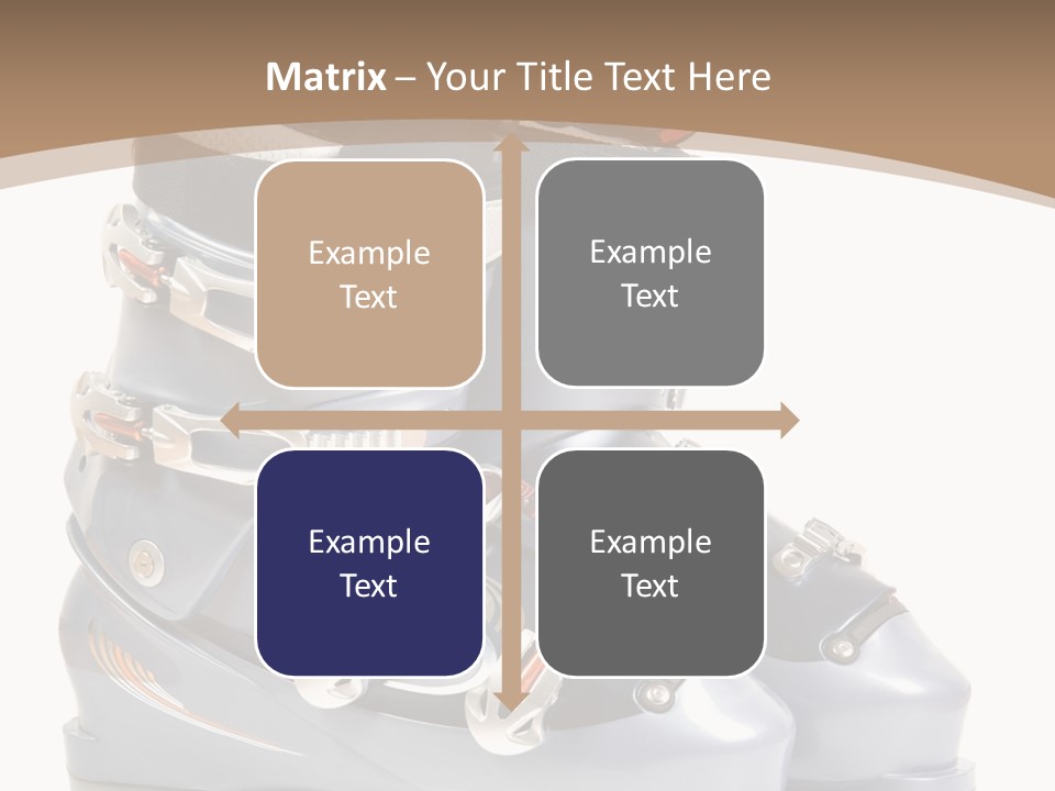 Ski Boots. Isolate On White. PowerPoint Template