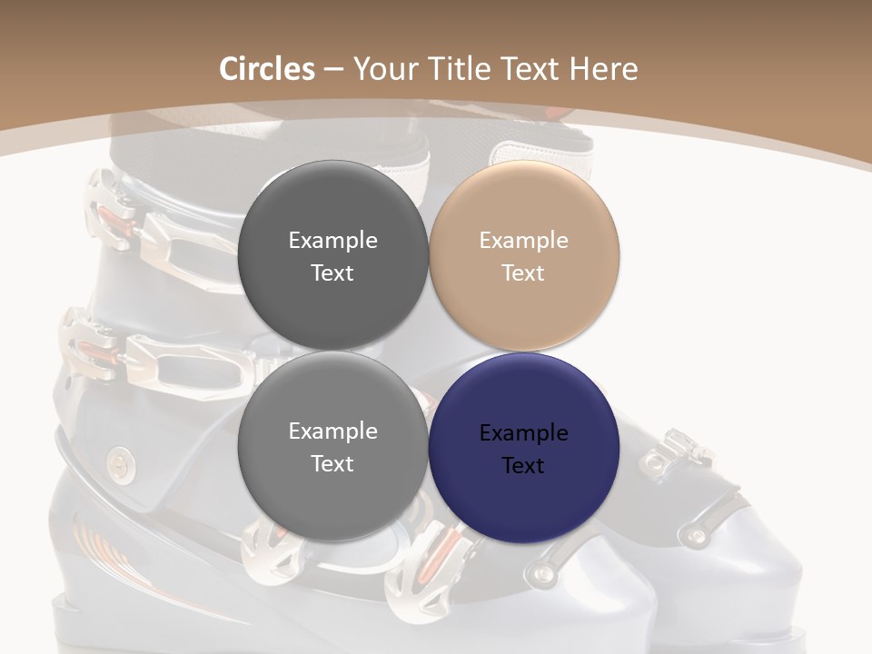 Ski Boots. Isolate On White. PowerPoint Template