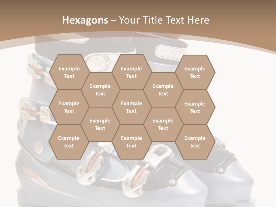 Ski Boots. Isolate On White. PowerPoint Template