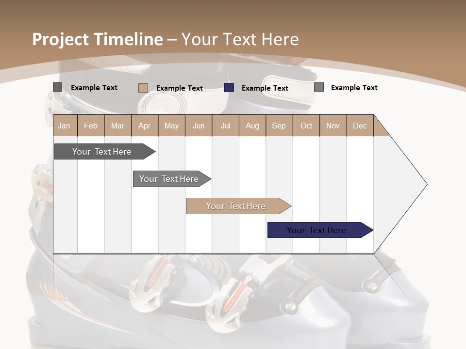 Ski Boots. Isolate On White. PowerPoint Template