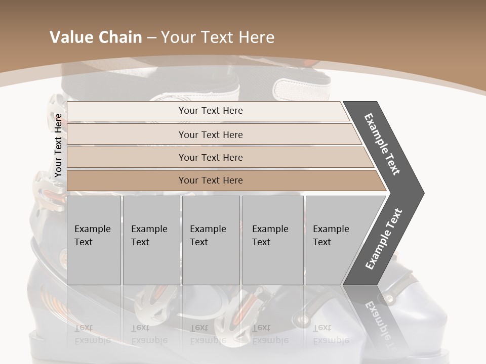 Ski Boots. Isolate On White. PowerPoint Template