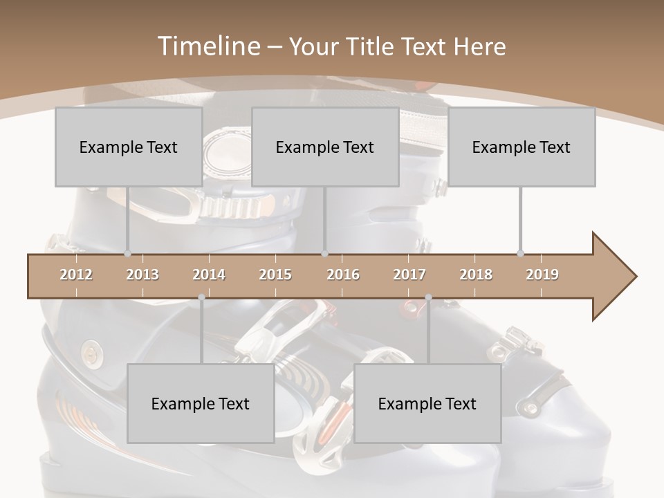Ski Boots. Isolate On White. PowerPoint Template
