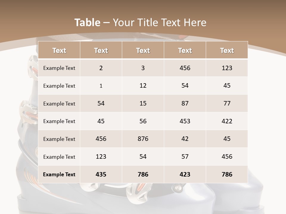 Ski Boots. Isolate On White. PowerPoint Template