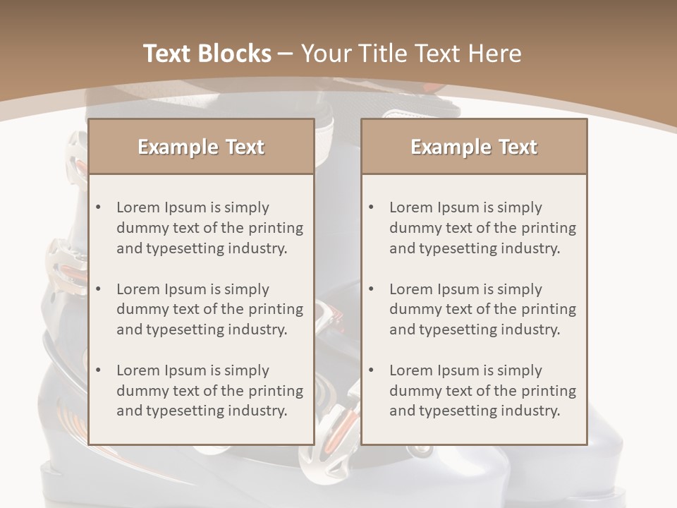 Ski Boots. Isolate On White. PowerPoint Template