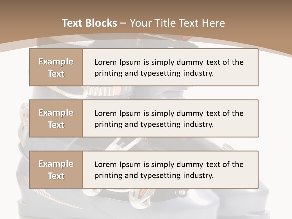 Ski Boots. Isolate On White. PowerPoint Template