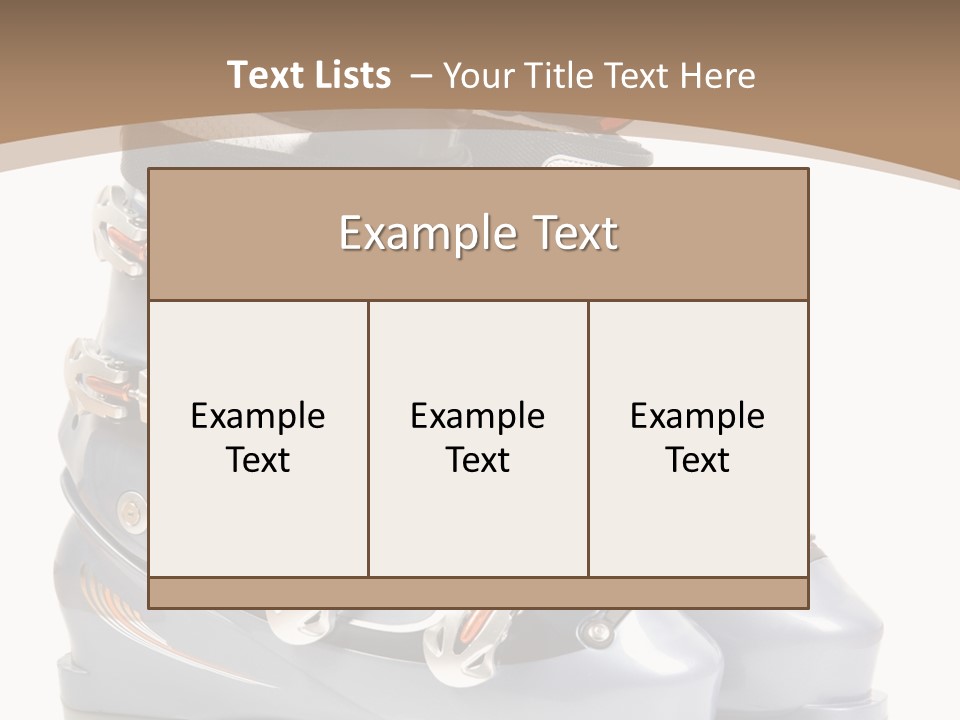 Ski Boots. Isolate On White. PowerPoint Template