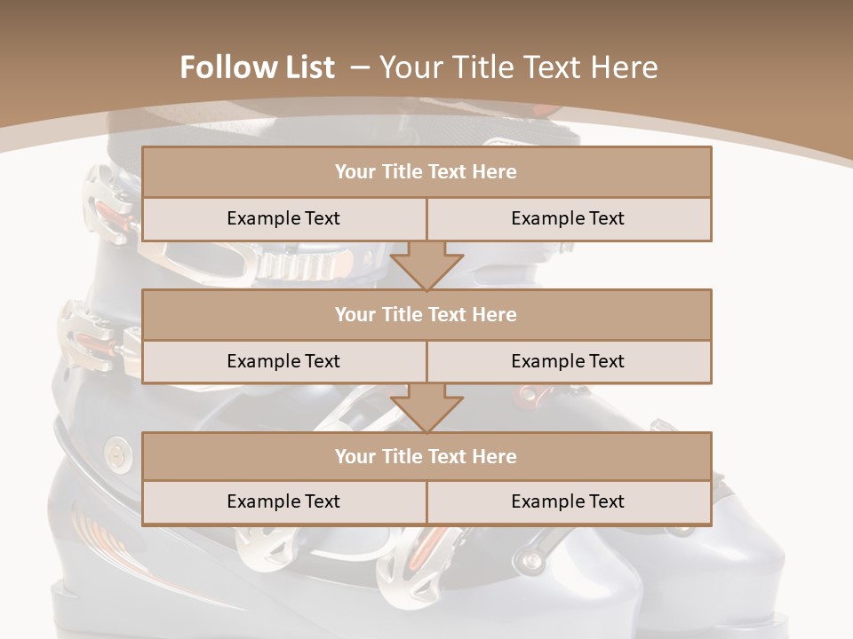 Ski Boots. Isolate On White. PowerPoint Template