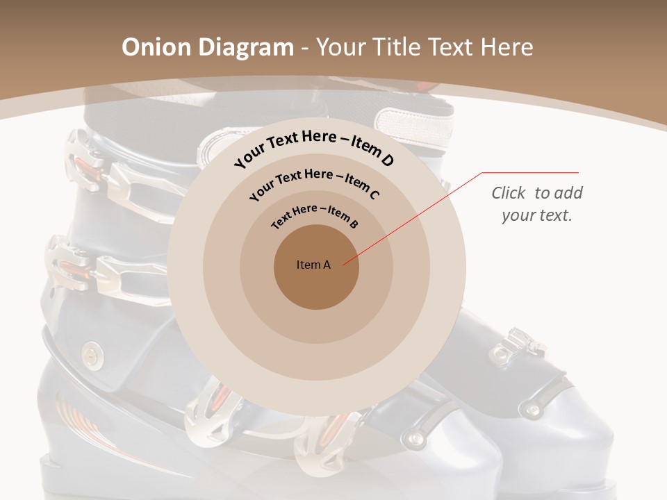 Ski Boots. Isolate On White. PowerPoint Template