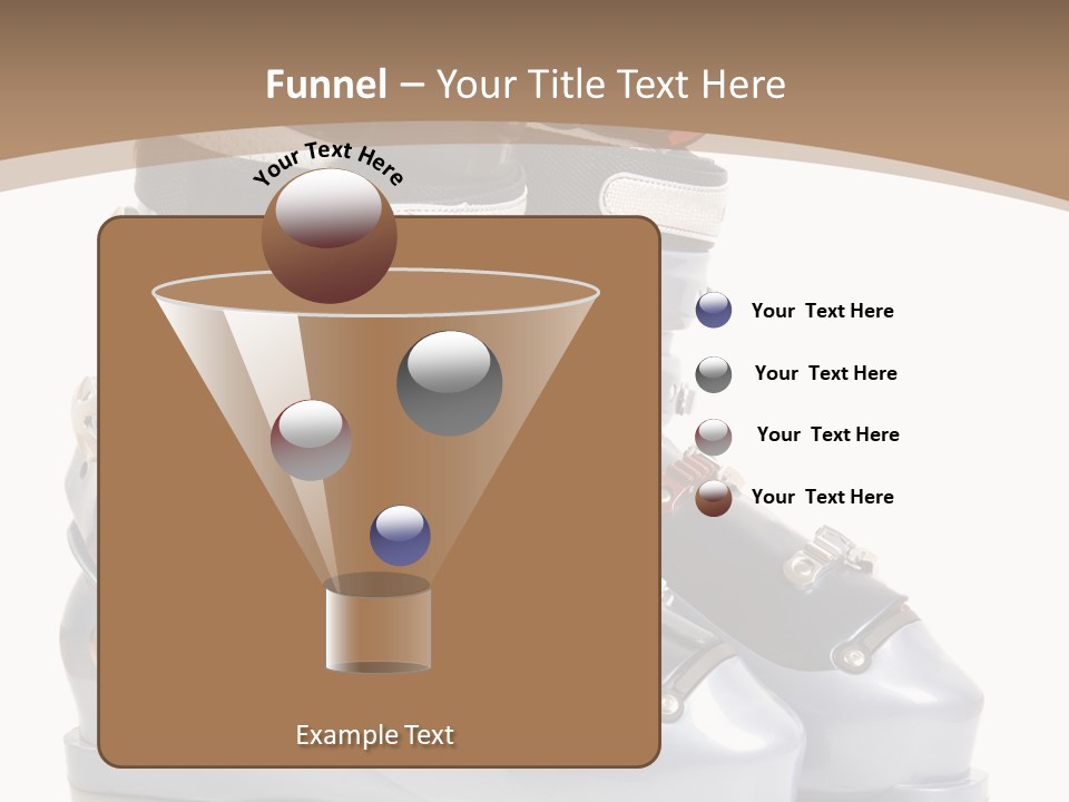 Ski Boots. Isolate On White. PowerPoint Template