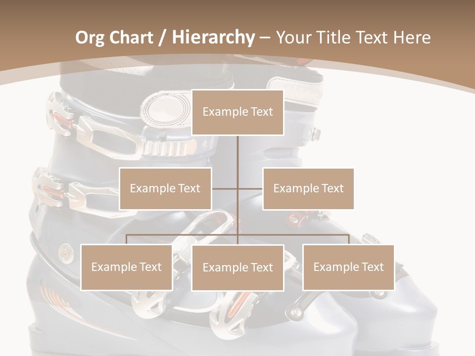 Ski Boots. Isolate On White. PowerPoint Template