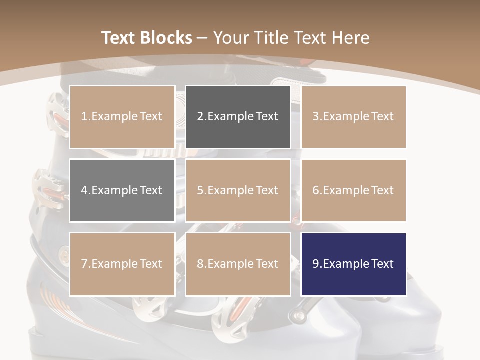 Ski Boots. Isolate On White. PowerPoint Template