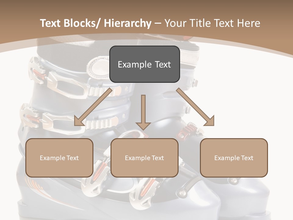 Ski Boots. Isolate On White. PowerPoint Template