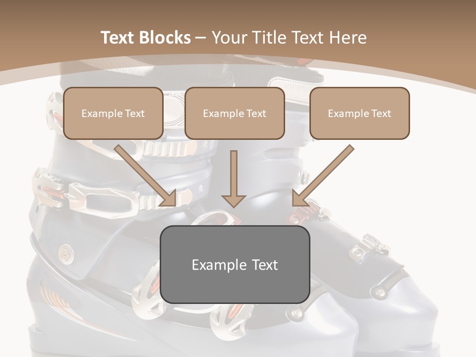 Ski Boots. Isolate On White. PowerPoint Template