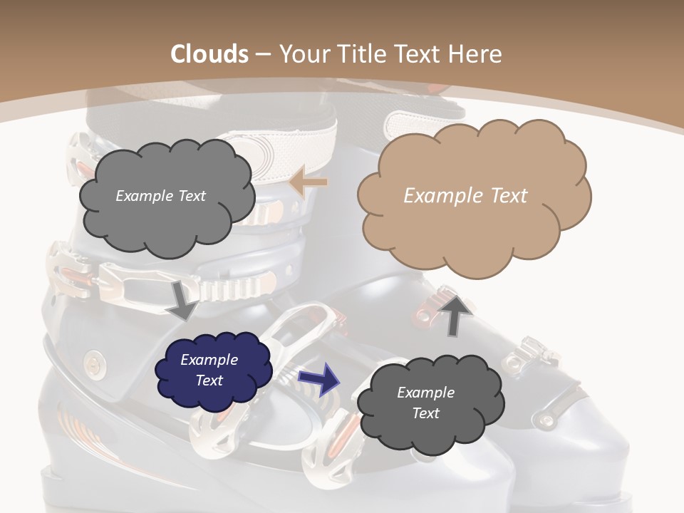 Ski Boots. Isolate On White. PowerPoint Template