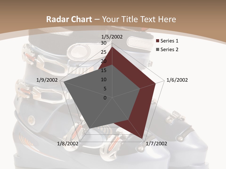 Ski Boots. Isolate On White. PowerPoint Template