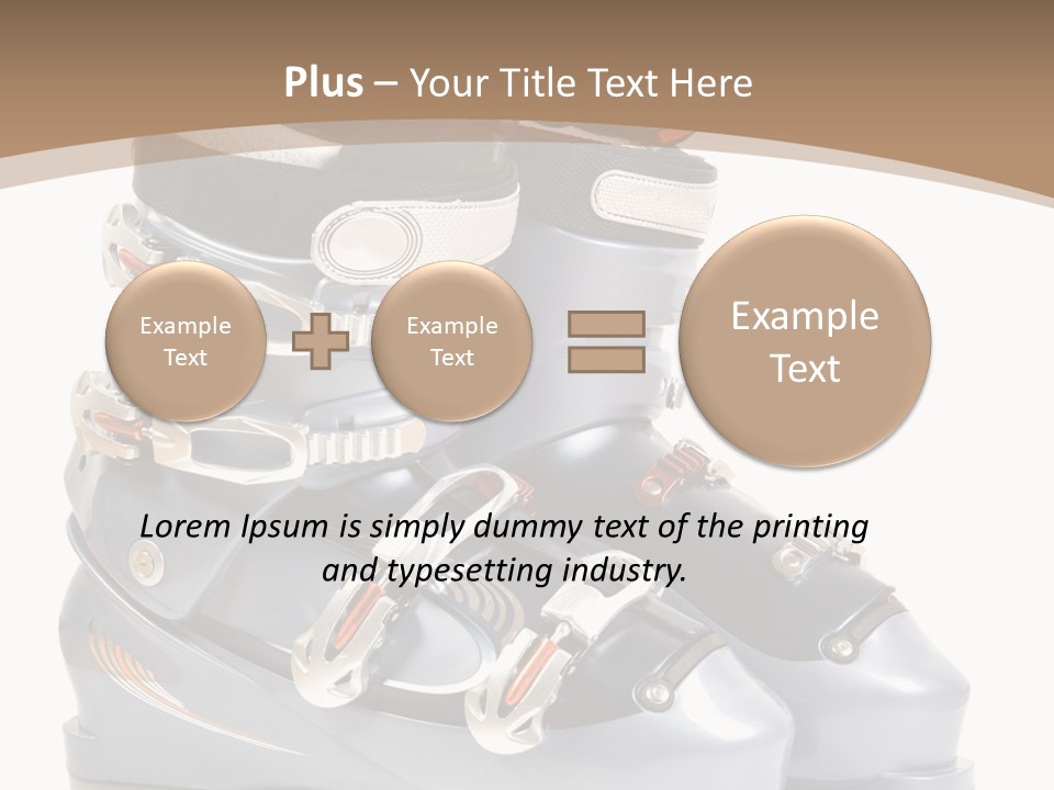 Ski Boots. Isolate On White. PowerPoint Template
