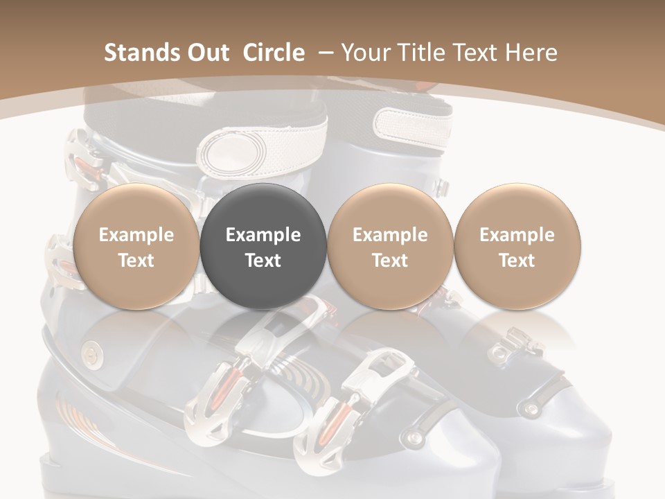 Ski Boots. Isolate On White. PowerPoint Template