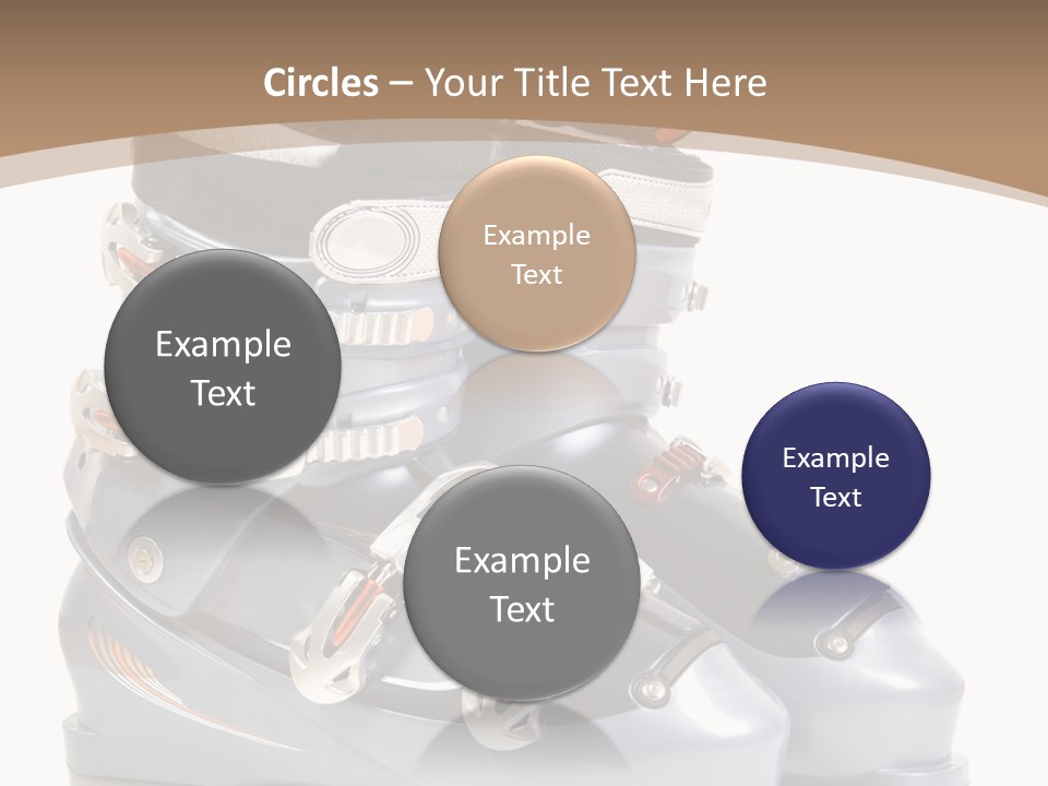 Ski Boots. Isolate On White. PowerPoint Template