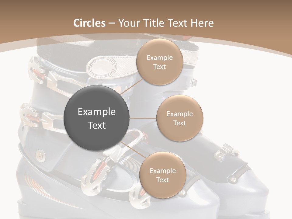 Ski Boots. Isolate On White. PowerPoint Template