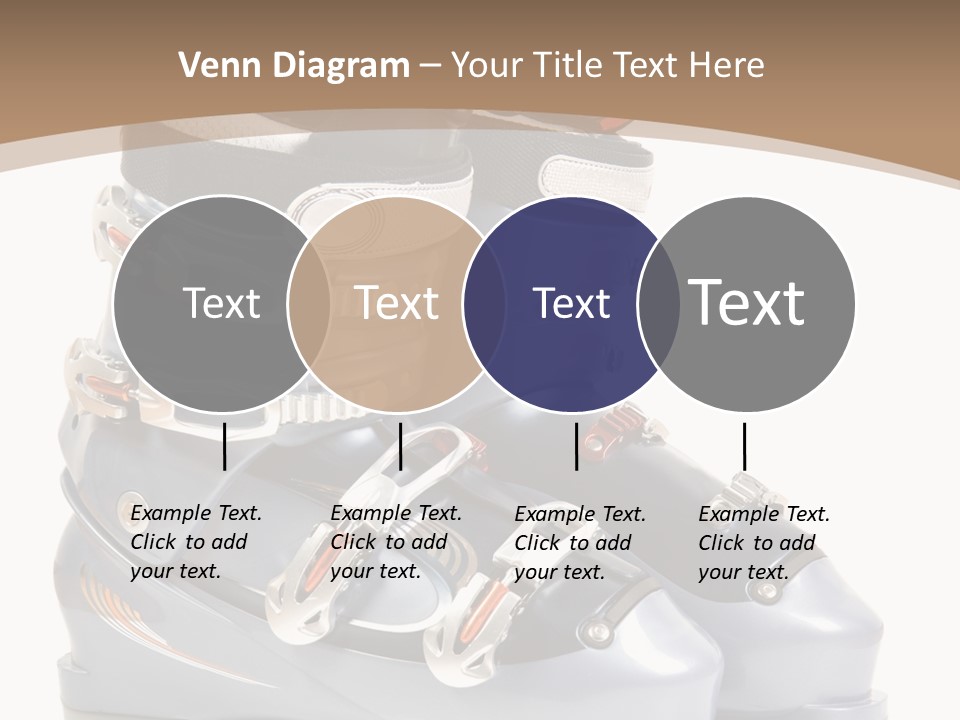 Ski Boots. Isolate On White. PowerPoint Template