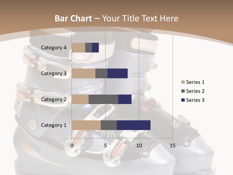 Ski Boots. Isolate On White. PowerPoint Template