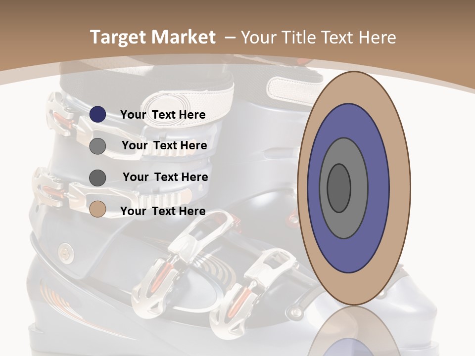 Ski Boots. Isolate On White. PowerPoint Template