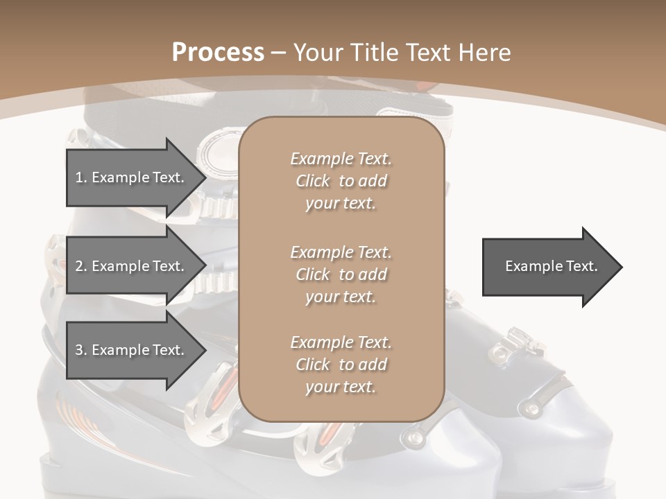 Ski Boots. Isolate On White. PowerPoint Template