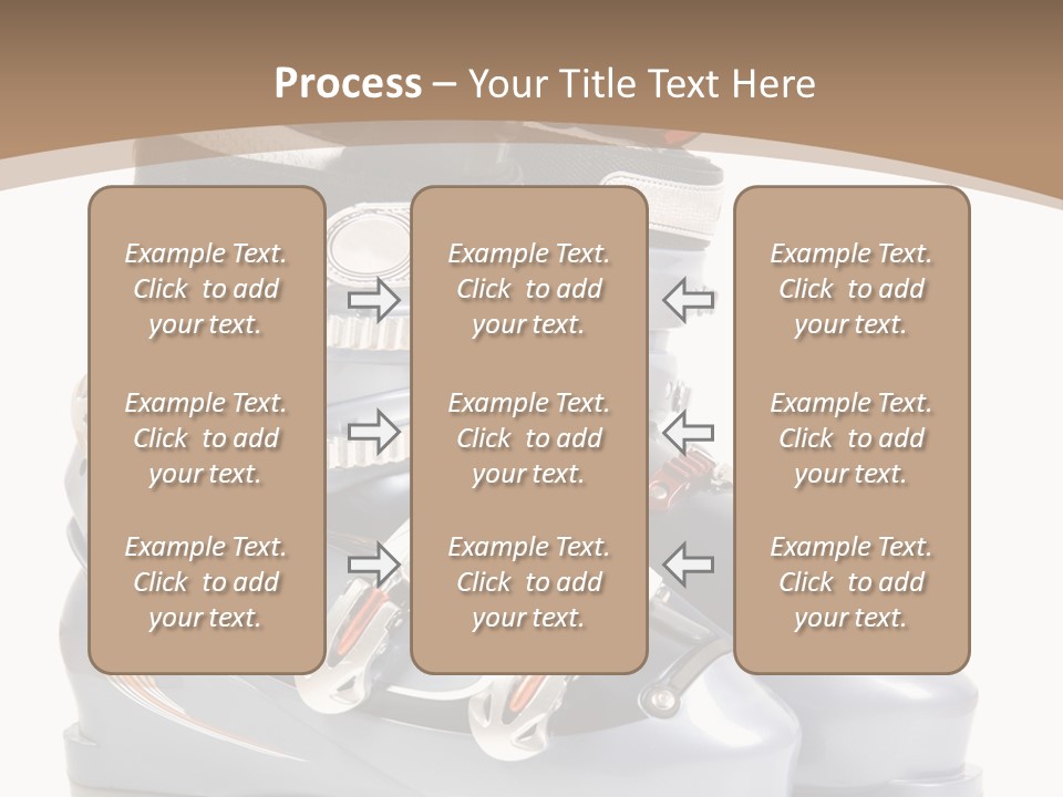Ski Boots. Isolate On White. PowerPoint Template