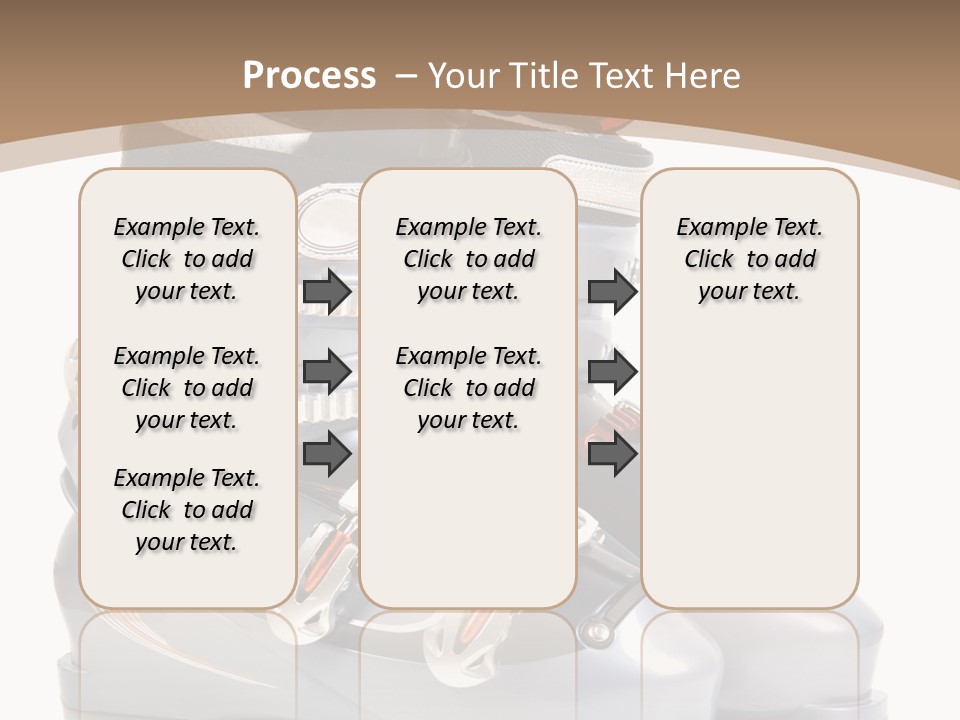 Ski Boots. Isolate On White. PowerPoint Template