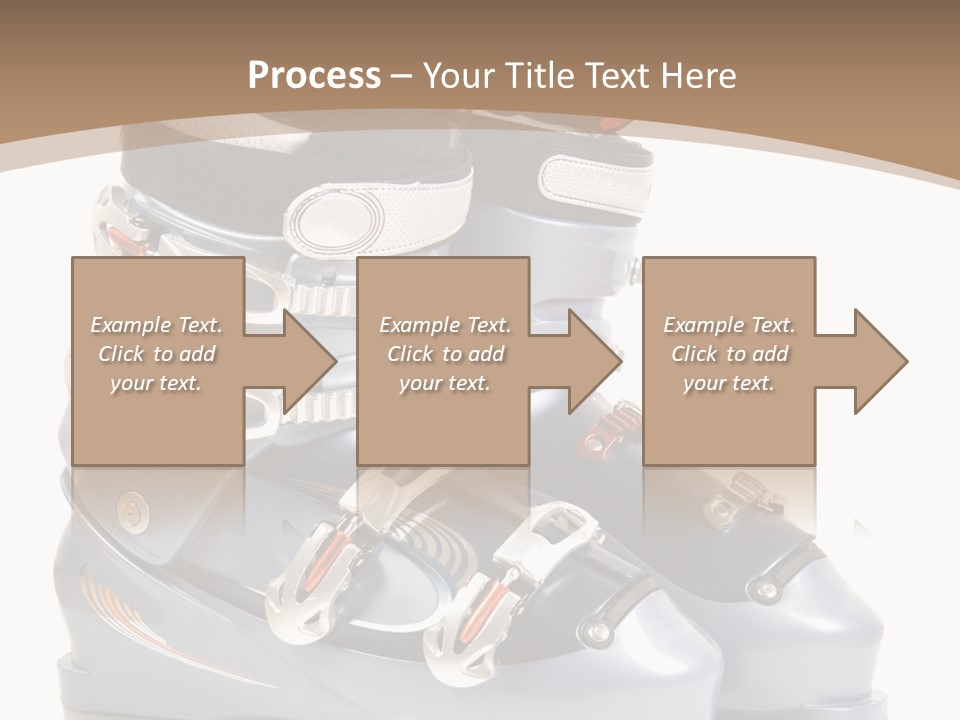Ski Boots. Isolate On White. PowerPoint Template