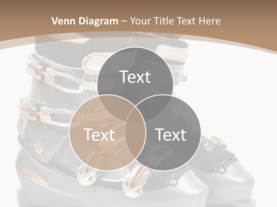 Ski Boots. Isolate On White. PowerPoint Template