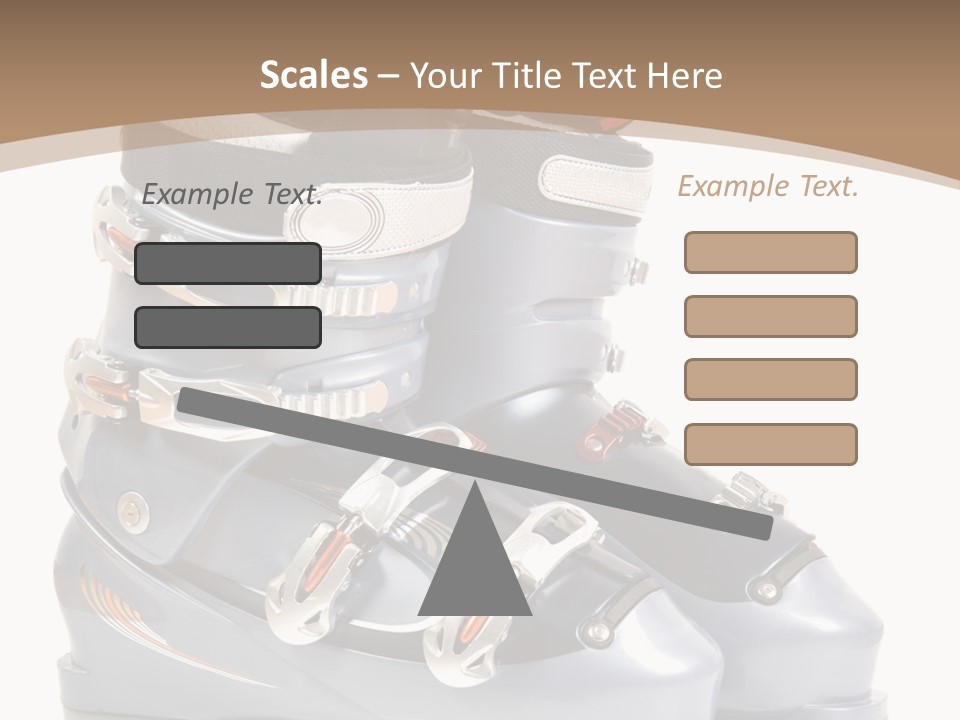 Ski Boots. Isolate On White. PowerPoint Template