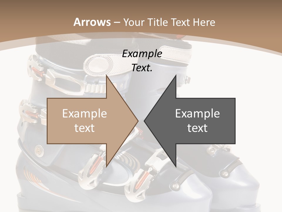 Ski Boots. Isolate On White. PowerPoint Template
