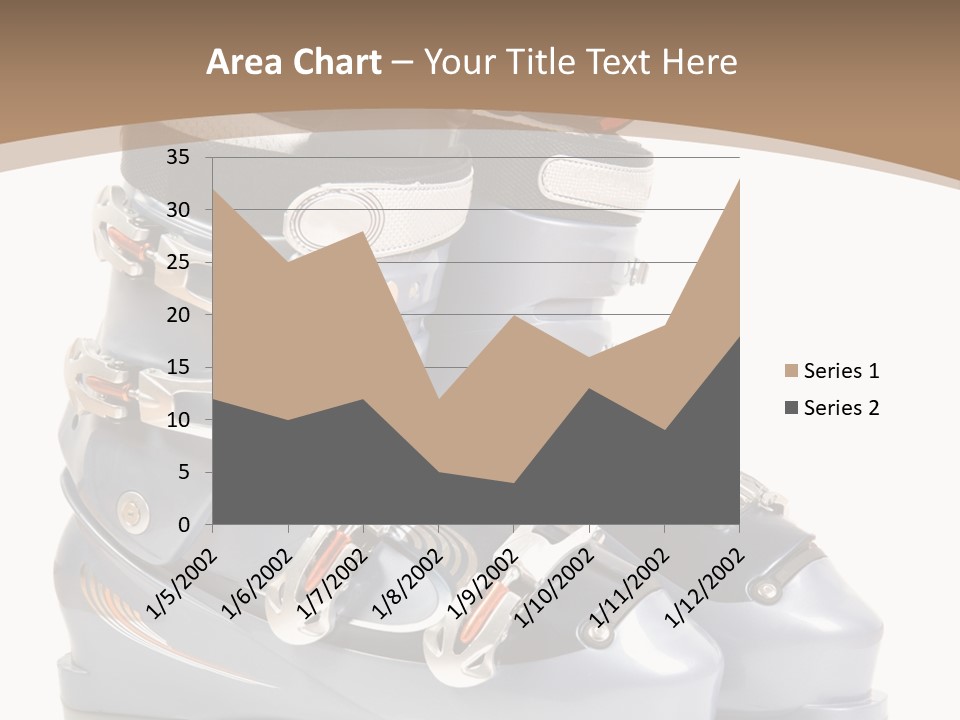 Ski Boots. Isolate On White. PowerPoint Template