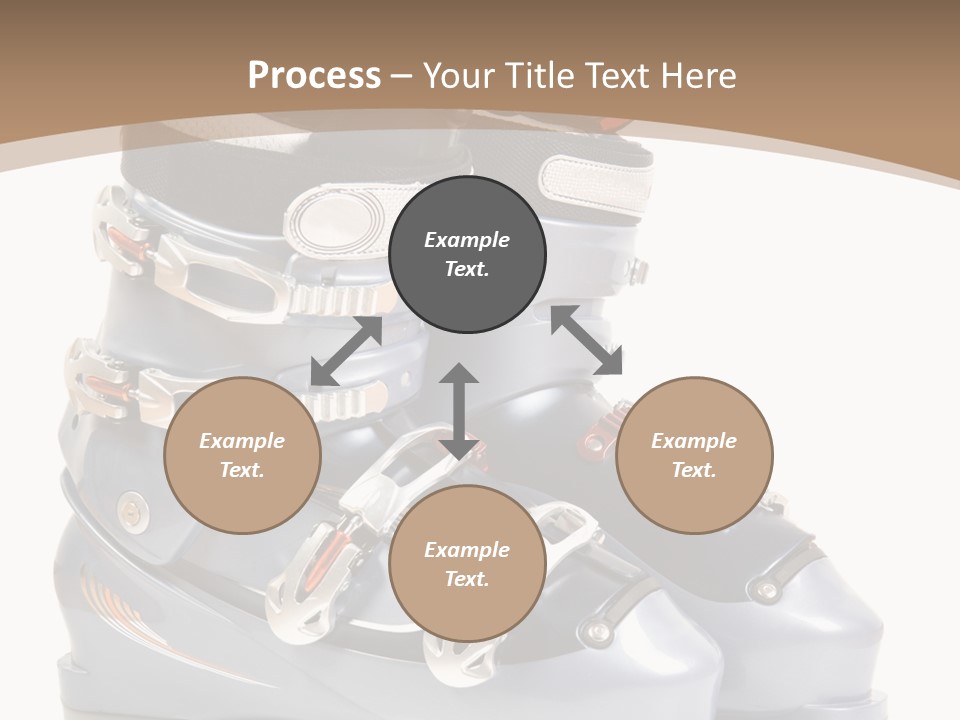 Ski Boots. Isolate On White. PowerPoint Template