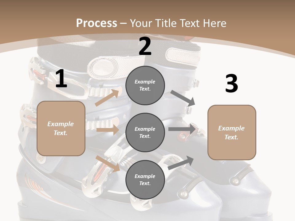 Ski Boots. Isolate On White. PowerPoint Template