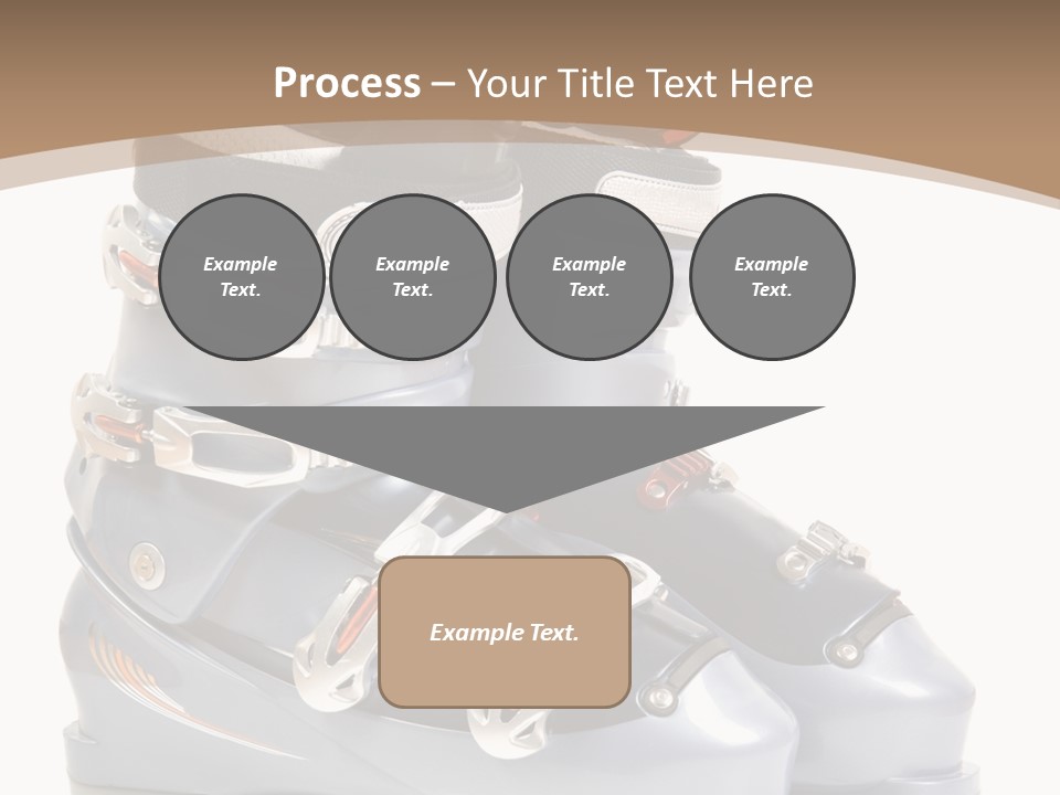 Ski Boots. Isolate On White. PowerPoint Template